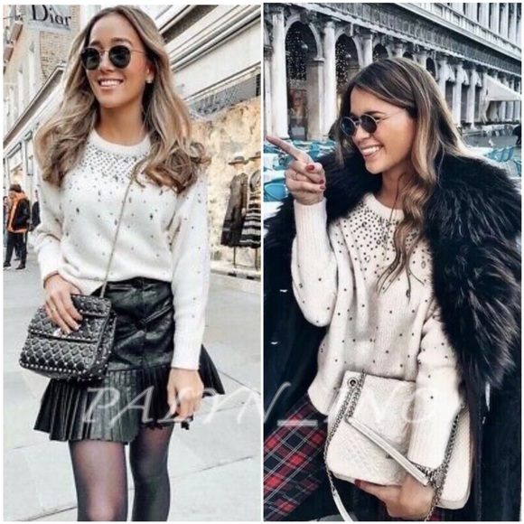 ❤️SOLD OUT❤️ZARA BEADED SWEATER - Picture 4 of 8